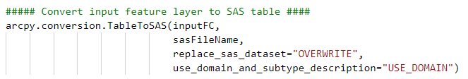 Table To SAS tool in python Table To SAS tool in python