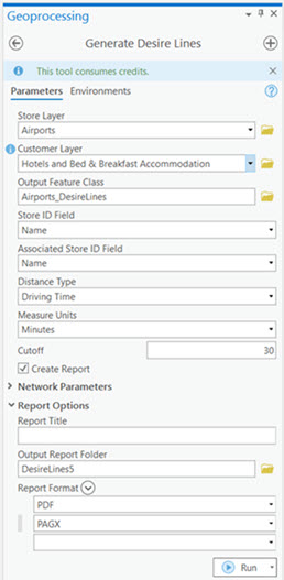 Generate Desire Lines geoprocessing tool Generate Desire Lines geoprocessing tool