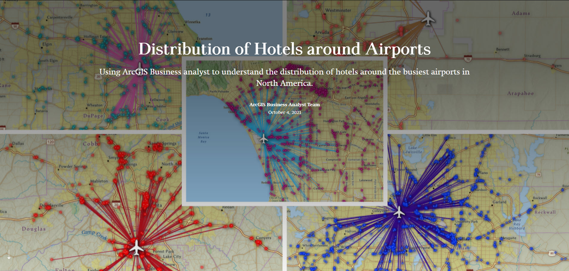 ArcGIS StoryMap- Distribution of Hotels around Airports