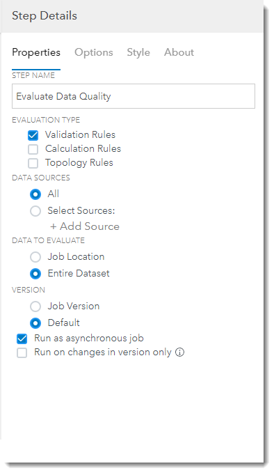 Evaluate Data Quality Step Evaluate Data Quality Step