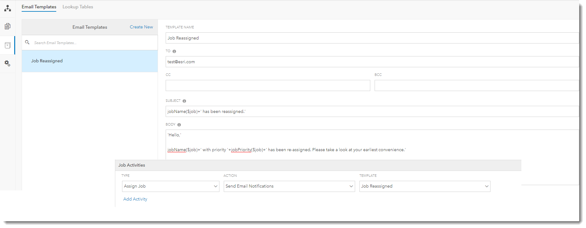 Job Activities Workflow Manager Job Activities Workflow Manager