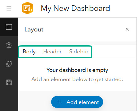 Layout panel tabs