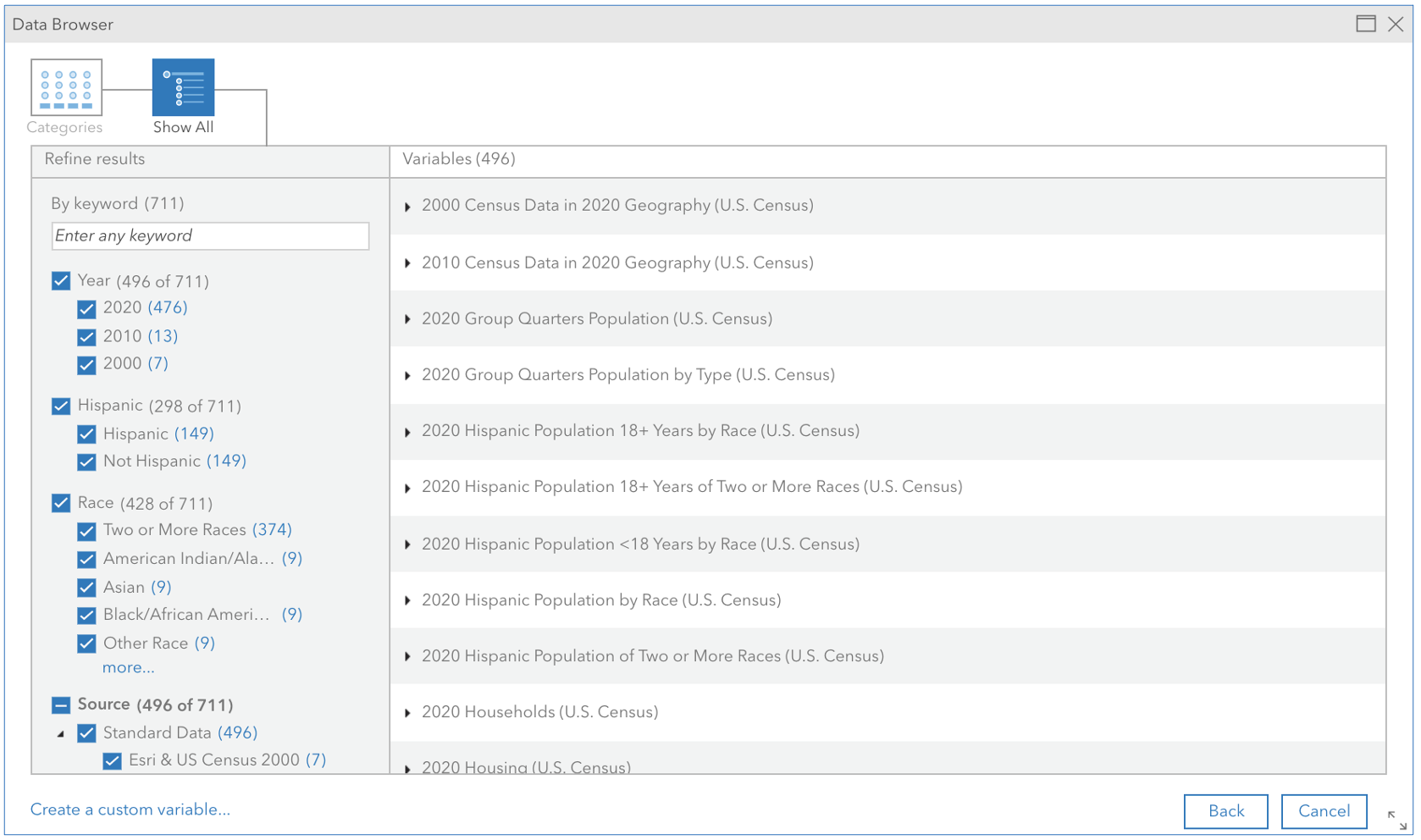 data list Census 2020 redistricting