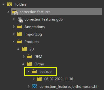 Project backup location
