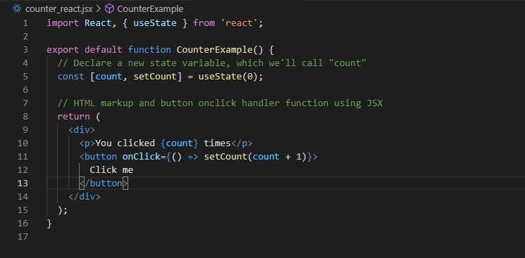 Counter widget in React Counter widget in React