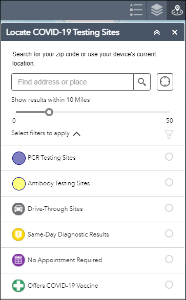 Configured Near Me widget. Configured Near Me widget.