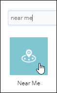 Near Me widget.