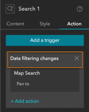 The Data filtering changes message The Data filtering changes message