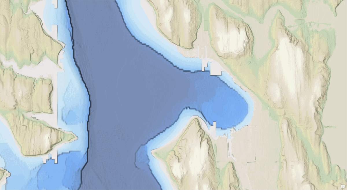 Bathymetry of Puget Sound, Seattle