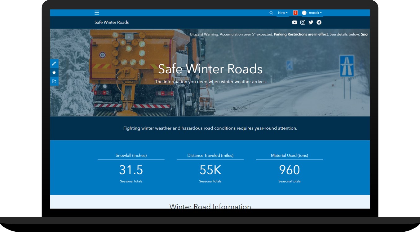 Image of Safe Winter Roads hub site
