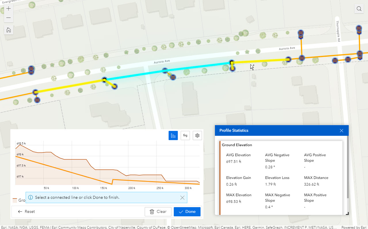 Elevation profile for pipelines in ArcGIS Experience Builder to help build GIS web experiences much more efficiently