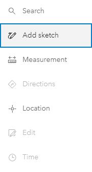 Image displaying the location of the "Add Sketch" button on the settings toolbar Image displaying the location of the "Add Sketch" button on the settings toolbar