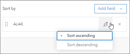 Sort ascending Sort ascending