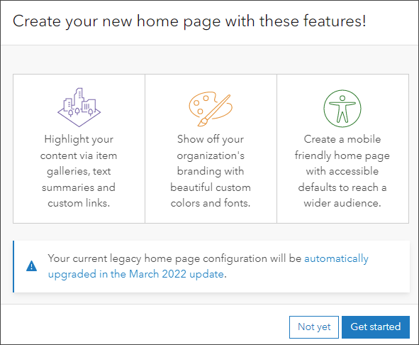 Home page notification Home page notification