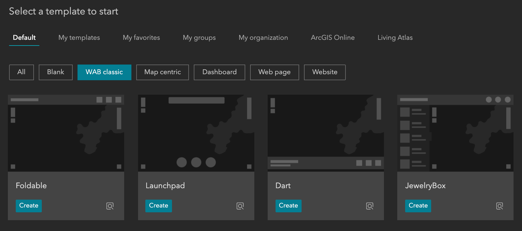 Categorized templates Categorized templates