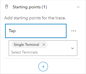 Select terminals for starting points or barriers