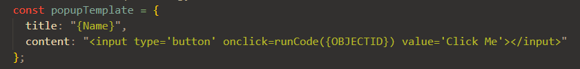 sanitized HTML button in popup sanitized HTML button in popup