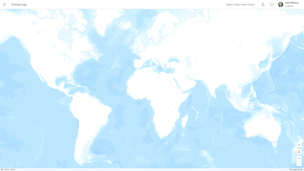 Vector bathymetry all by itself as its own layer