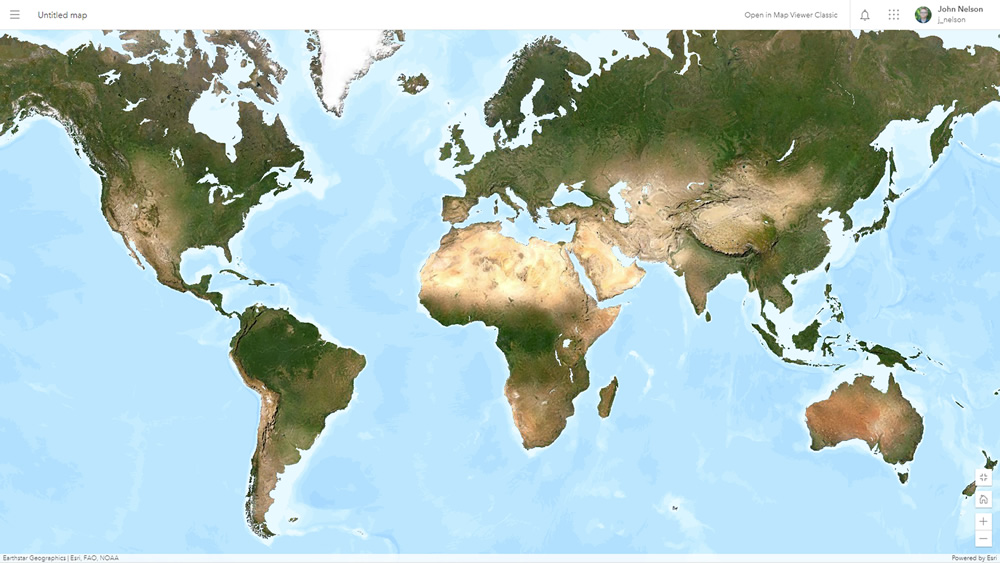 Bathymetry over an imagery basemap Bathymetry over an imagery basemap