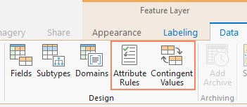 Image showing how to navigate to the new views from the Data tab's Design group in the ribbon.