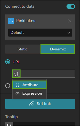 Connect to data settings