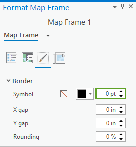 Border symbol set to 0 pt