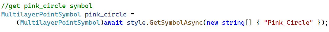 code to get pink circle symbol