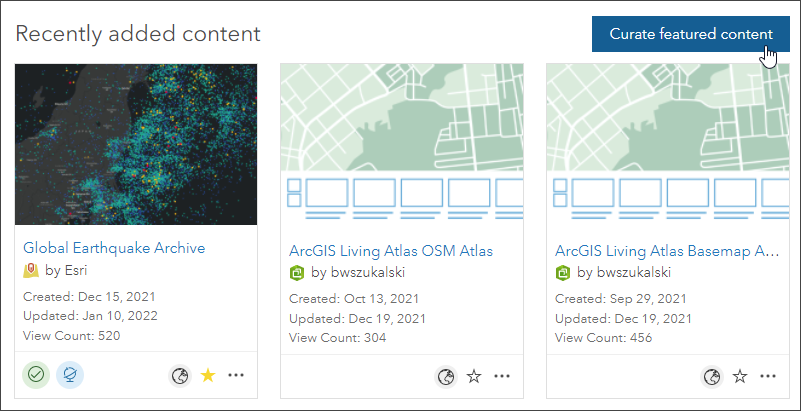 Curate featured content
