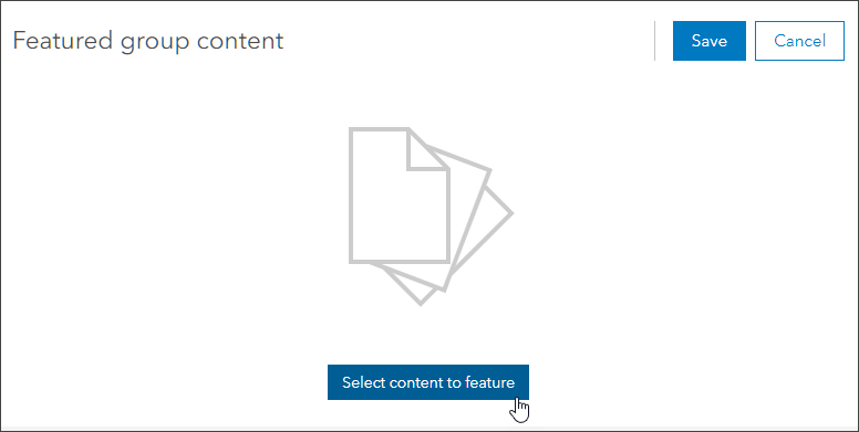 Select content to feature