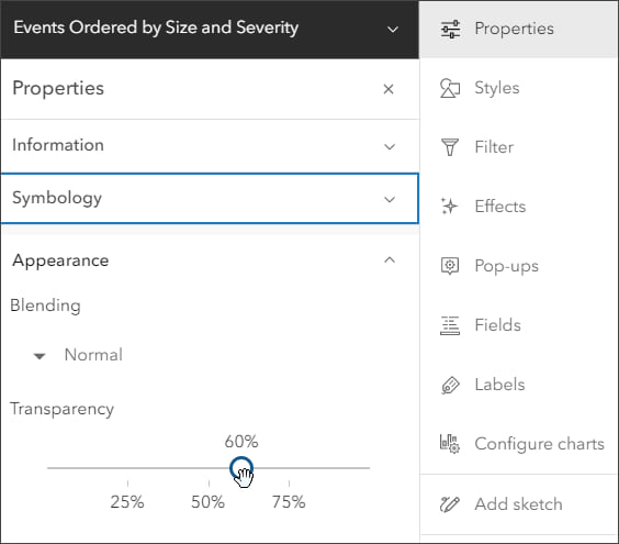 Set layer transparency