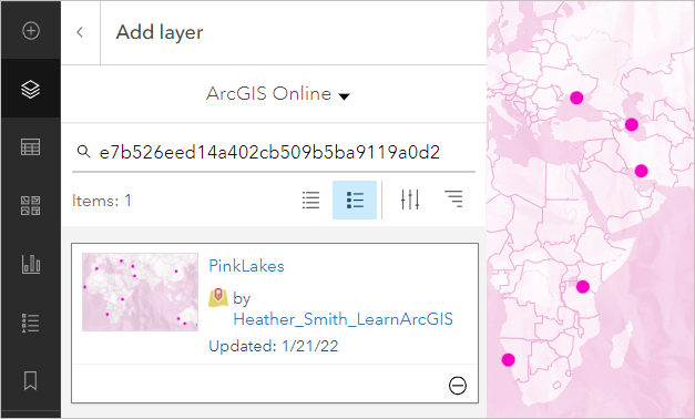 PinkLakes layer PinkLakes layer