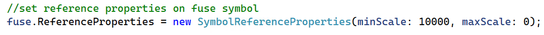 code to set reference properties on fuse symbol