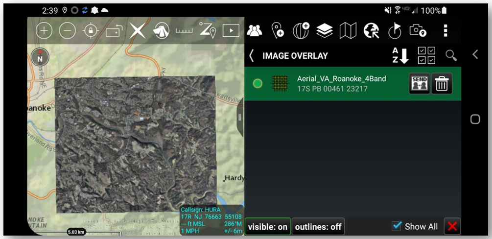 Viewing of an ArcGIS image service Viewing of an ArcGIS image service