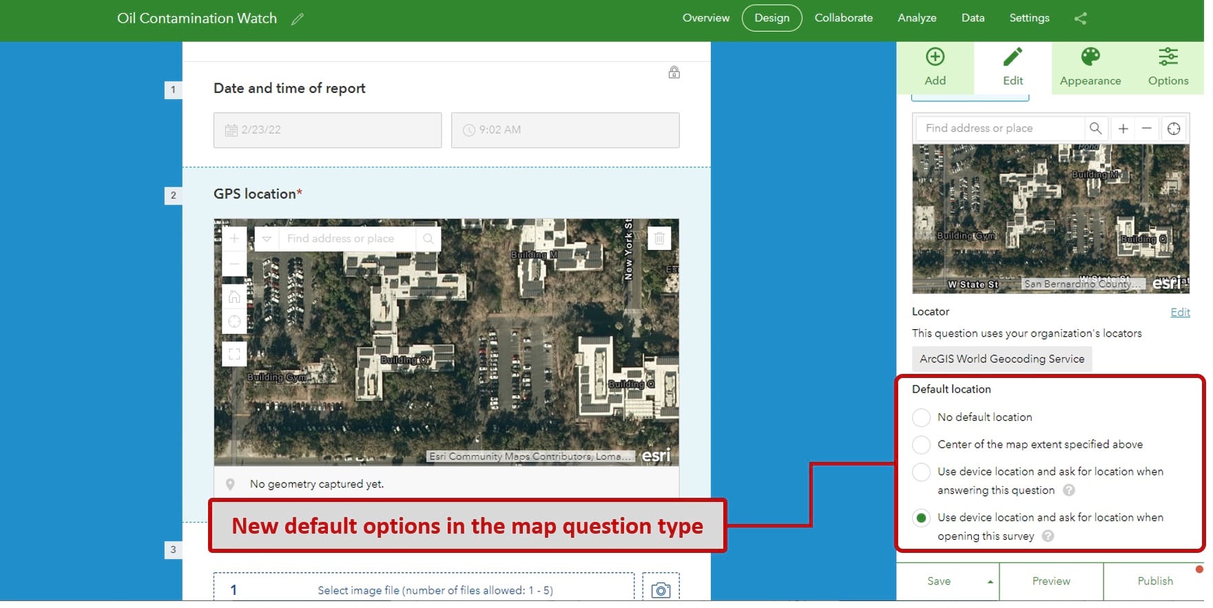 New default map locations in designer New default map locations in designer