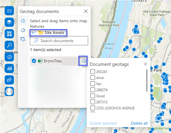 Documents with geotags