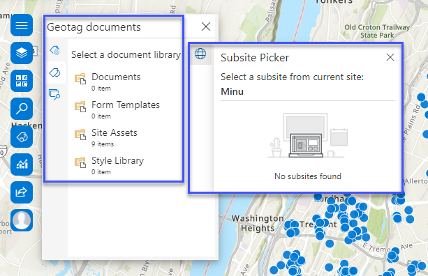 Document library with subsite picker