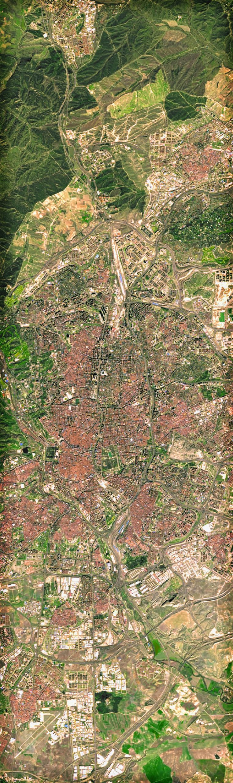 a portion of the resulting color composite pansharpened Landsat 9 image