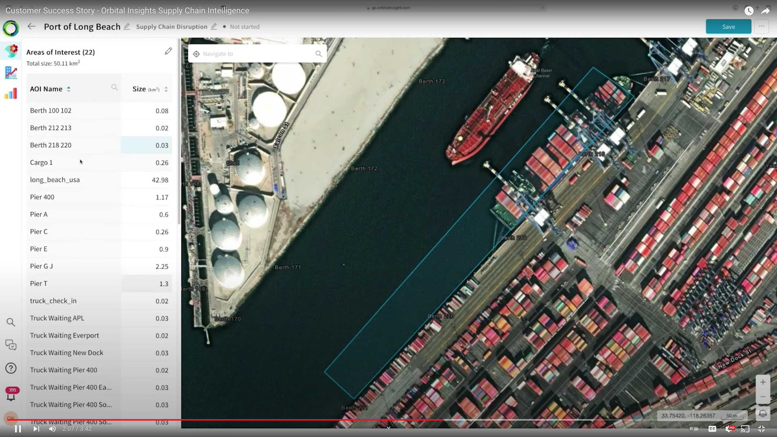 A close view of a shipping dock at the Port of Long Beach.