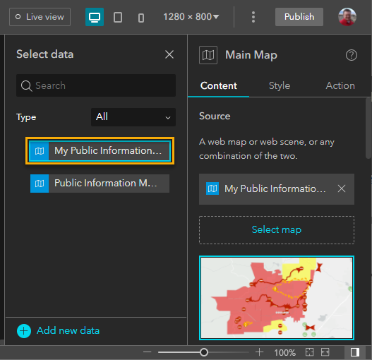 Step 8 - Make sure that your web map is the only one selected. Be sure to save.