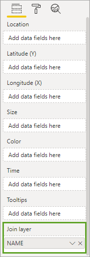 The Join layer field well in ArcGIS for Power BI