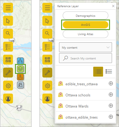 Reference layer map tool