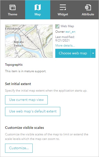 Map tab Map tab