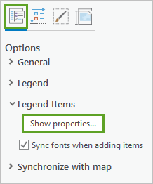 Show legend items properties Show legend items properties