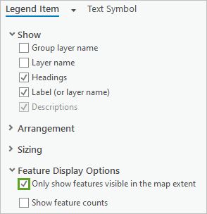 Only show features visible in the map extent checked Only show features visible in the map extent checked