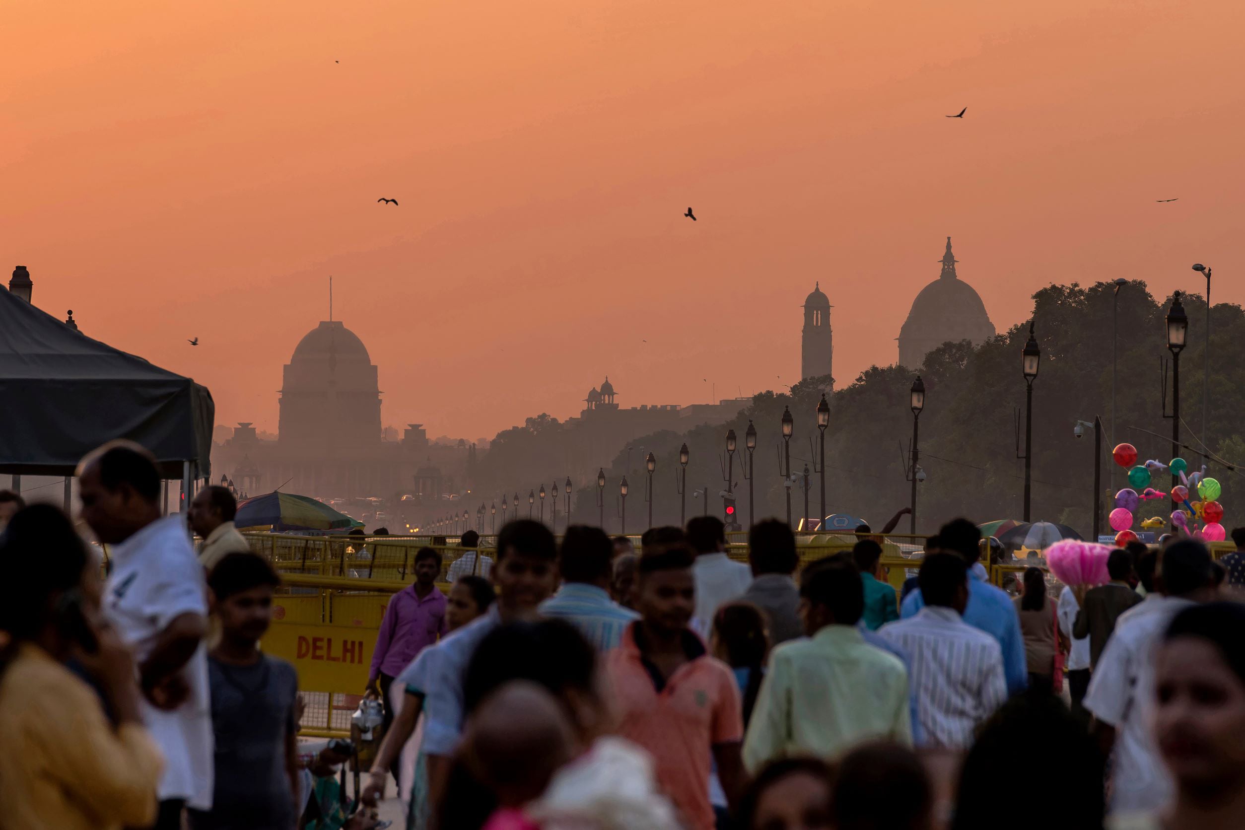 Evening walk in Delhi. Evening walk in Delhi.