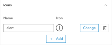 configuration of icons