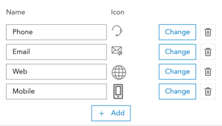 Configuration of category Icons