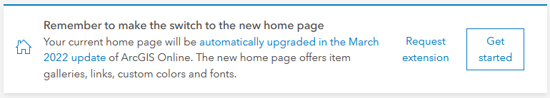 Request a home page extension.