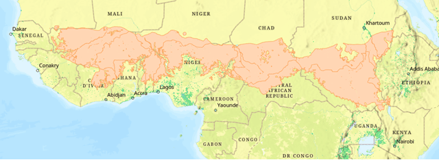 Country Polygons of the Sahel Region