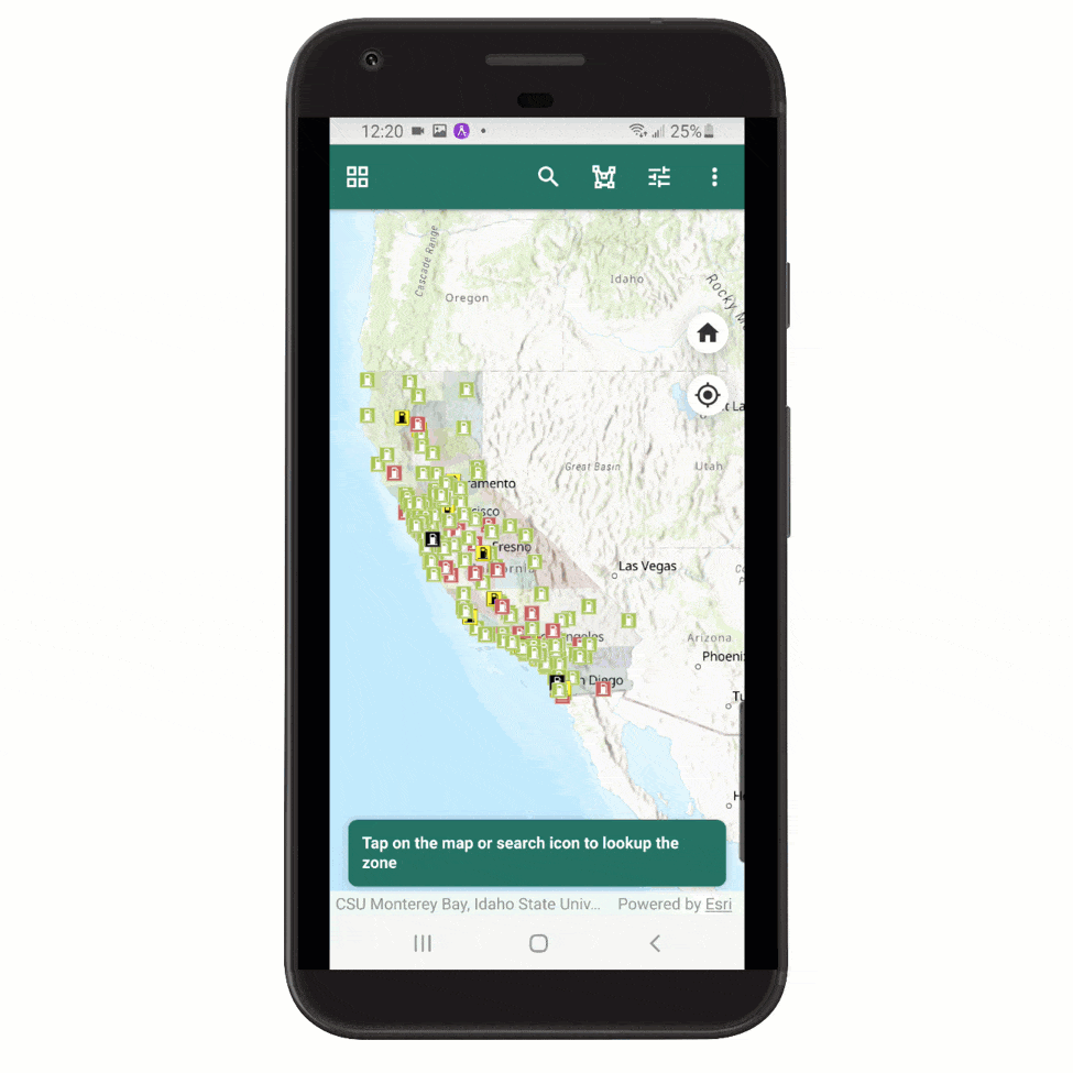 Filter Results - Zone Lookup - ArcGIS AppStudio